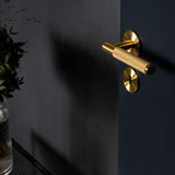 Fixed Door Handle Cross Brass By Buster And Punch Lifestyle View1