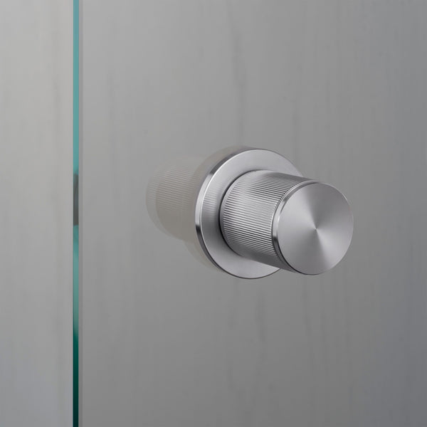 Fixed Door Knob Linear Steel Single Side By Buster And Punch