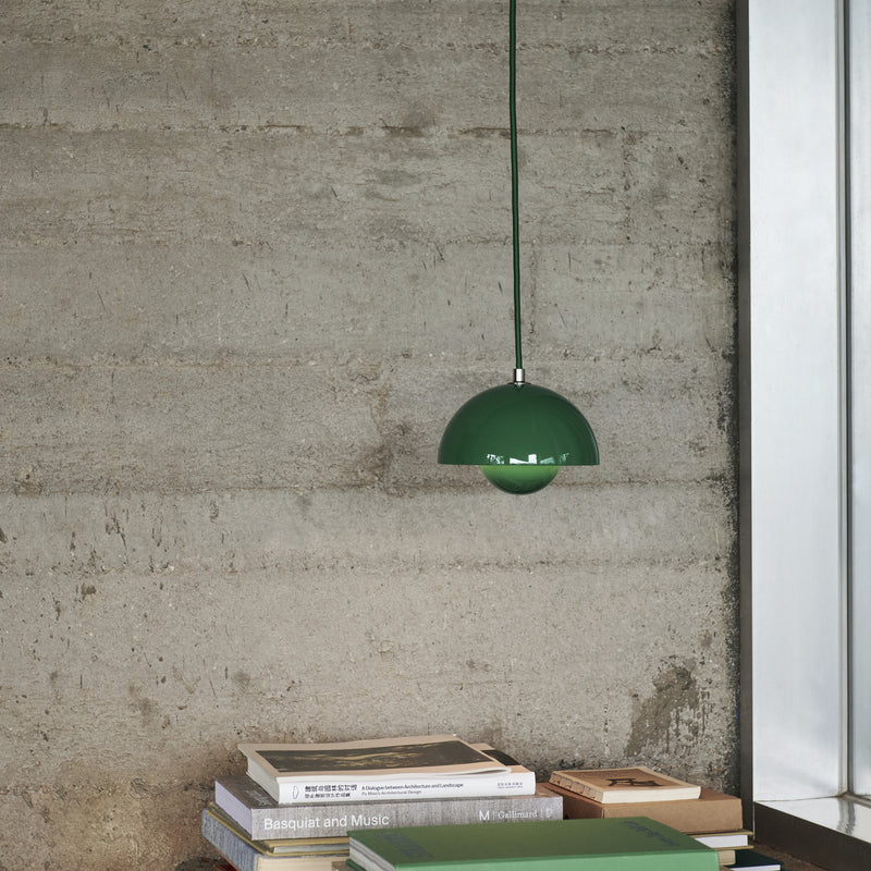 Flowerpot VP1 Pendant Signal Green By And Tradition Lifestyle View