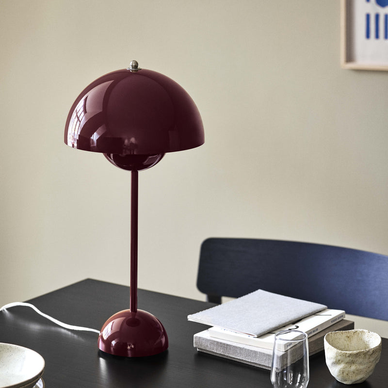 Flowerpot VP3 Table Lamp Dark Plum By And Tradition Lifestyle View