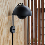 Flowerpot VP8 Plug In Wall Sconce Matte Black By And Tradition Lifestyle View