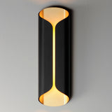 Folio Outdoor Wall Lamp Black And Gold Large By ET2 With Light