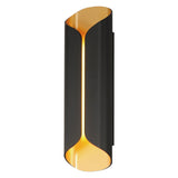 Folio Outdoor Wall Lamp Black And Gold Large By ET2