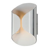 Folio Outdoor Wall Lamp Satin Aluminium And White Small By ET2