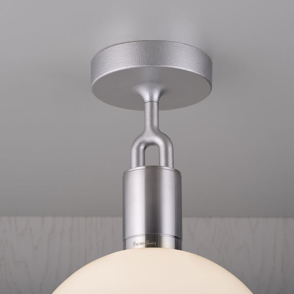 Forked Globe Ceiling Light Opal Steel Medium By Buster And Punch Detailed View