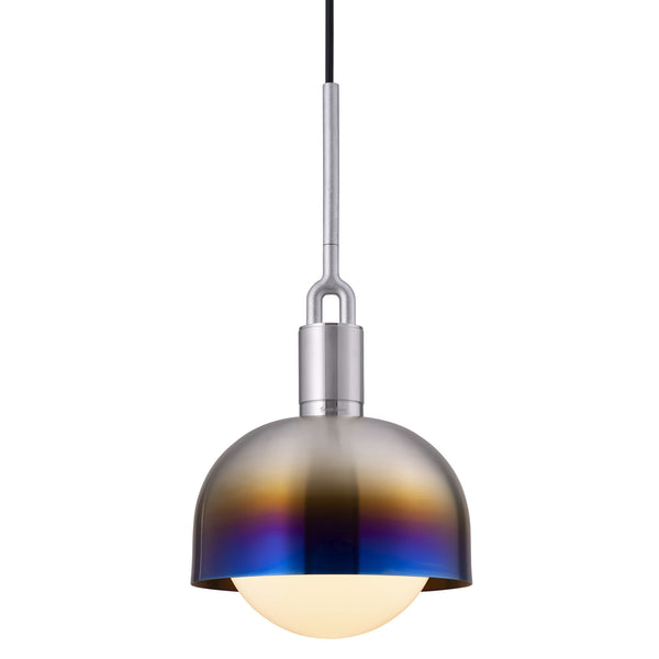 Forked Globe Shade Pendant Burant Steel Small Opal By Buster And Punch