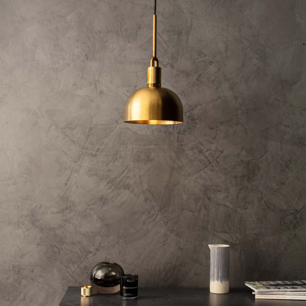 Forked Shade Pendant Brass Small By Buster And Punch Lifestyle View