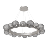 Gaia Radial Ring Chandelier Large Beige Silver Smoke By Hammerton