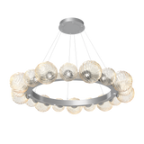 Gaia Radial Ring Chandelier Large Classic Silver Amber By Hammerton