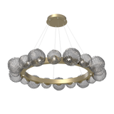Gaia Radial Ring Chandelier Large Gilded Brass Smoke By Hammerton
