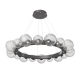 Gaia Radial Ring Chandelier Large Graphite Clear By Hammerton