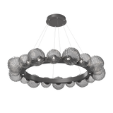 Gaia Radial Ring Chandelier Large Graphite Smoke By Hammerton