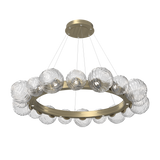 Gaia Radial Ring Chandelier Large Heritage Brass Clear By Hammerton