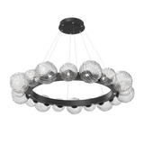 Gaia Radial Ring Chandelier Large Matte Black Clear By Hammerton