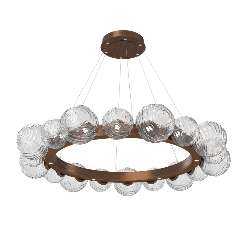 Gaia Radial Ring Chandelier Large Oil Rubbed Bronze Clear By Hammerton