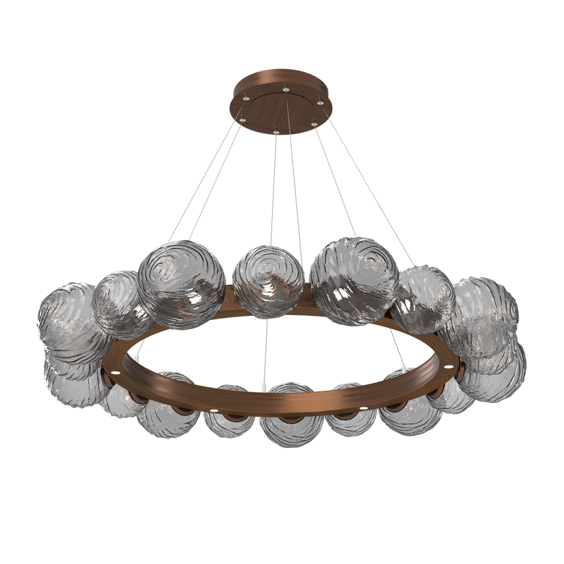 Gaia Radial Ring Chandelier Large Oil Rubbed Bronze Smoke By Hammerton