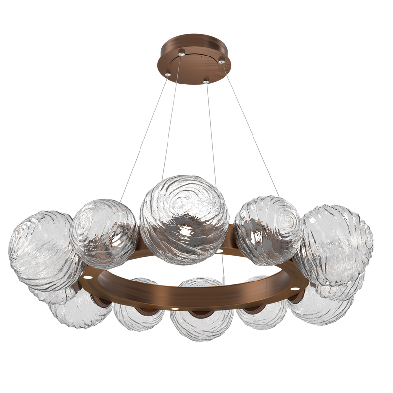 Gaia Radial Ring Chandelier Medium Oil Rubbed Bronze Clear By Hammerton