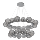 Gaia Radial Ring Chandelier Two Tier Classic Silver Smoke By Hammerton