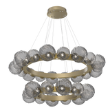 Gaia Radial Ring Chandelier Two Tier Gilded Brass Smoke By Hammerton