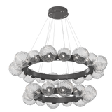 Gaia Radial Ring Chandelier Two Tier Graphite Clear By Hammerton