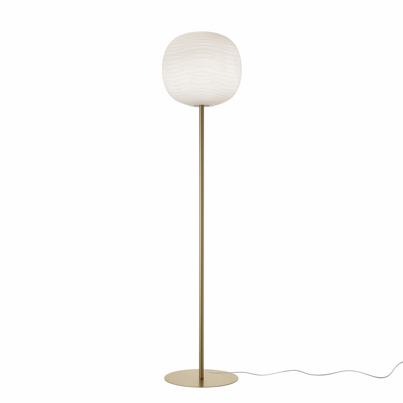 Gem Floor Lamp White By Foscarini, Color: Gold,  , | Casa Di Luce Lighting