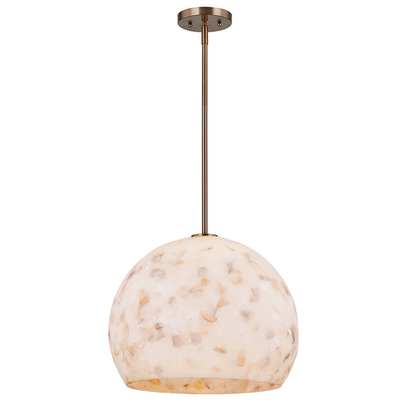 Globe Pendant Brushed Brass Large  By Justice Design