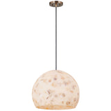 Globe Pendant Brushed Brass Medium By Justice Design