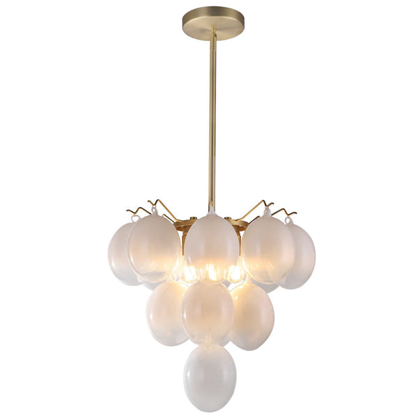 Globo Chandelier Small White By Artcraft