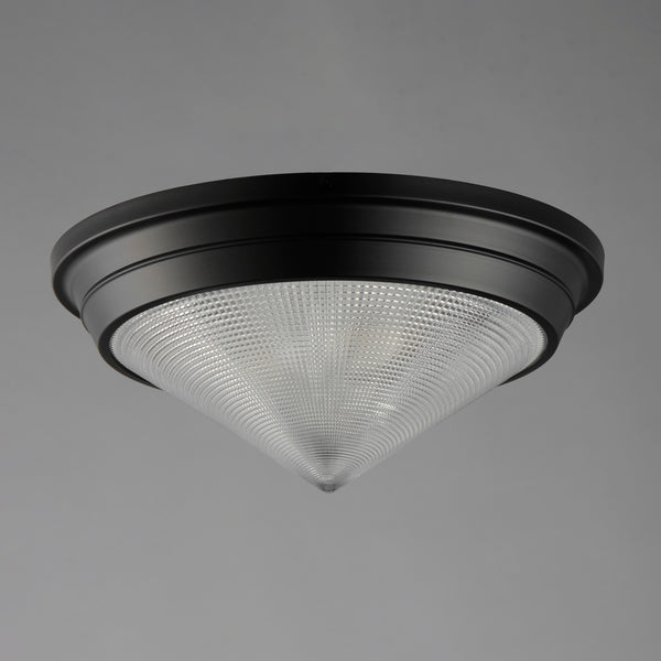 Hargreaves 3 Light Flush Mount Black By Maxim Lighting Front View