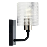 Harvan Wall Sconce Black 1 Light By Kichler Side View