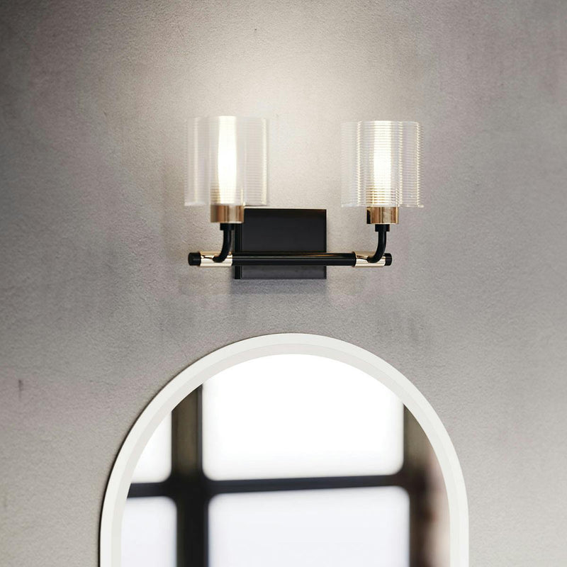 Harvan Wall Sconce Black 2 Lights By Kichler Lifestyle View3