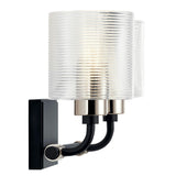 Harvan Wall Sconce Black 2 Lights By Kichler Side View