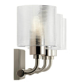 Harvan Wall Sconce Satin Nickel 3 Lights By Kichler  Side View