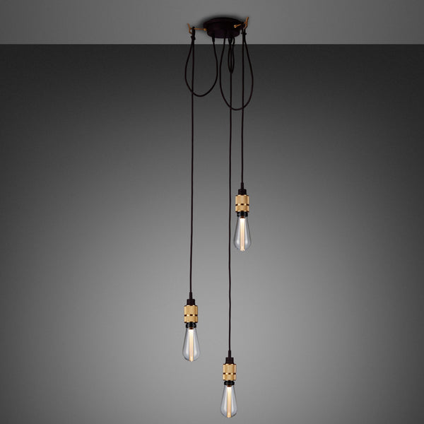 Hooked Multilight Pendant 3 Lights Brass By Buster And Punch