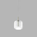 Jube Pendant Light By Vistosi, Tall, Color: Crystal, Matte Steel, , | Casa Di Luce Lighting