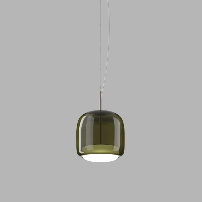 Jube Pendant Light By Vistosi, Tall, Color: Old Green, Matte Steel, , | Casa Di Luce Lighting