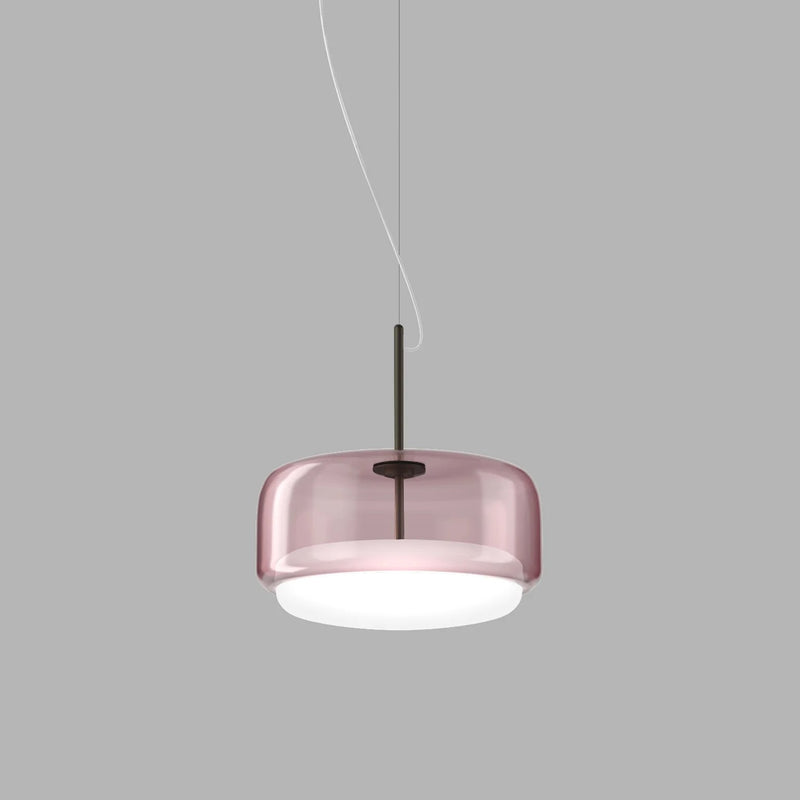 Jube Pendant Light By Vistosi, Wide, Color: Amethyst, Matte Black, , | Casa Di Luce Lighting