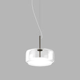 Jube Pendant Light By Vistosi, Wide, Color: Crystal, Matte Black, , | Casa Di Luce Lighting