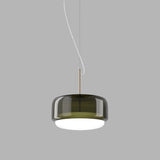 Jube Pendant Light By Vistosi, Wide, Color: Old Green, Matte Steel, , | Casa Di Luce Lighting