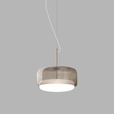 Jube Pendant Light By Vistosi, Wide, Color: Smoky, Matte Steel, , | Casa Di Luce Lighting