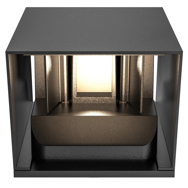 LEDWALL G CC Square Directional Wall Sconce Black By DALS Detailed View1