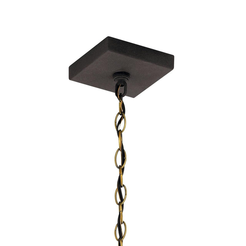 Lahden Outdoor Hanging Light Weathered Zinc By Kichler Canopy View