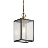 Lahden Outdoor Hanging Light Weathered Zinc By Kichler Close View