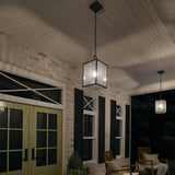 Lahden Outdoor Hanging Light Weathered Zinc By Kichler Lifestyle View1