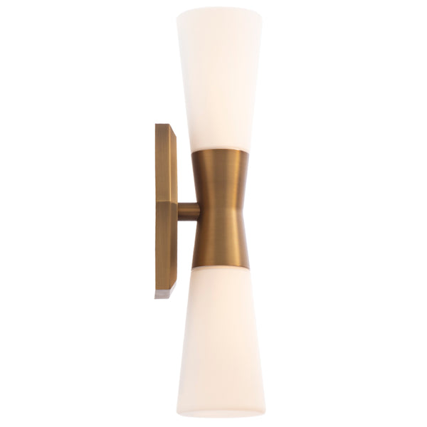 Locke Bath and Vanity Light Aged Brass By WAC Lighting Side View