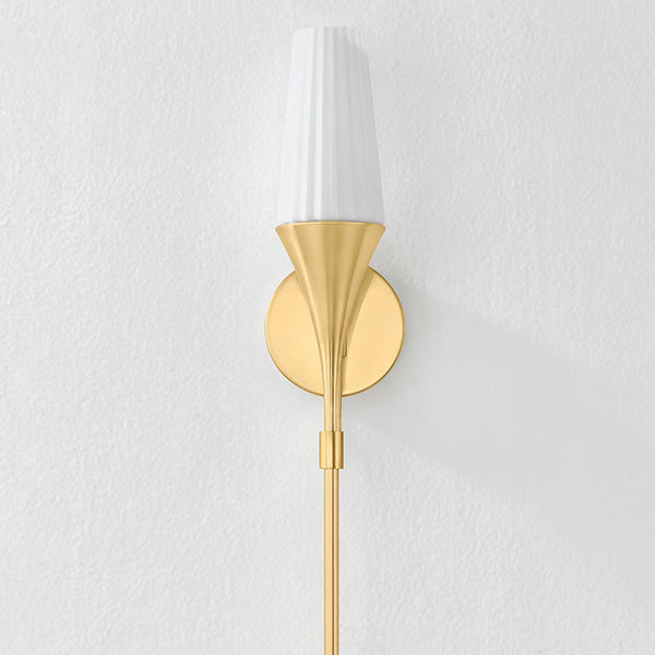 Luisa Wall Sconce Aged Brass By Mitzi Front View