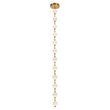 Marni Beaded Chandelier Natural Brass Medium DC By Alora Marini  Vertical View