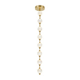 Marni Beaded Chandelier Natural Brass Small DC By Alora Marini Vertical View