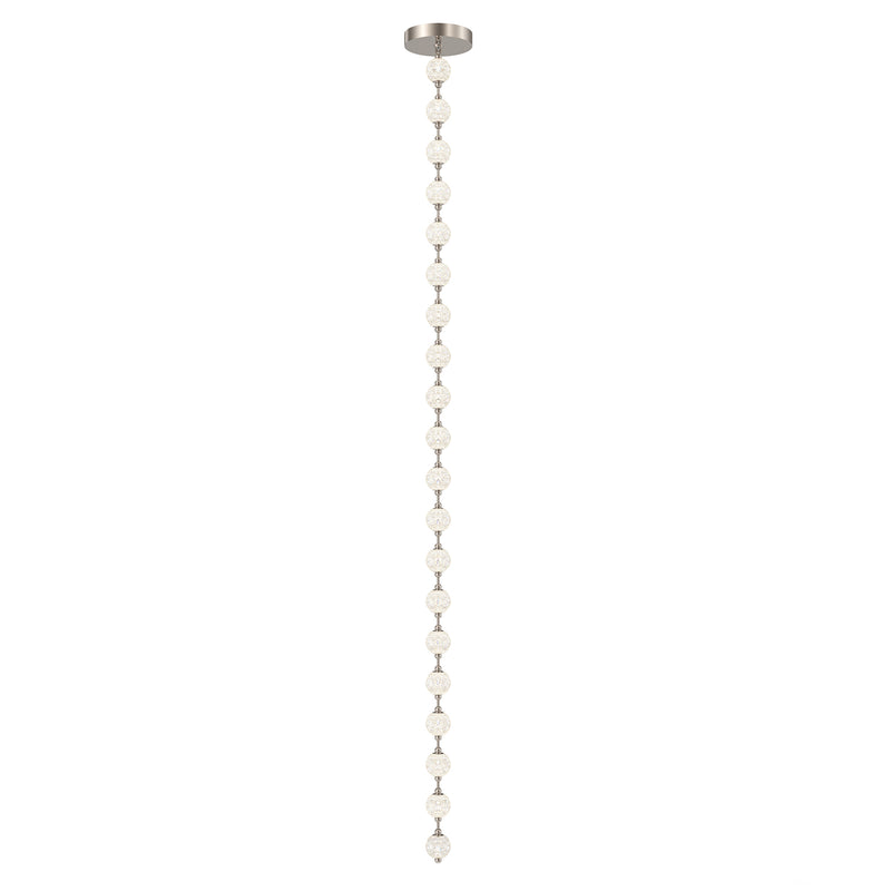 Marni Beaded Chandelier Polished Nickel Extra Large DC By Alora Marini  Vertical View