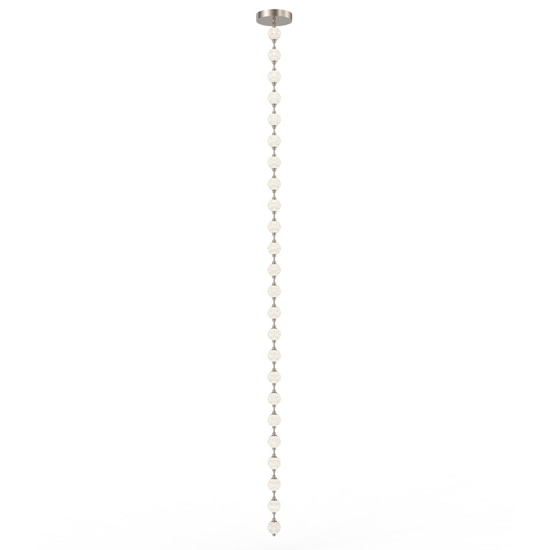 Marni Beaded Chandelier Polished Nickel Grande DC By Alora Marini  Vertical View